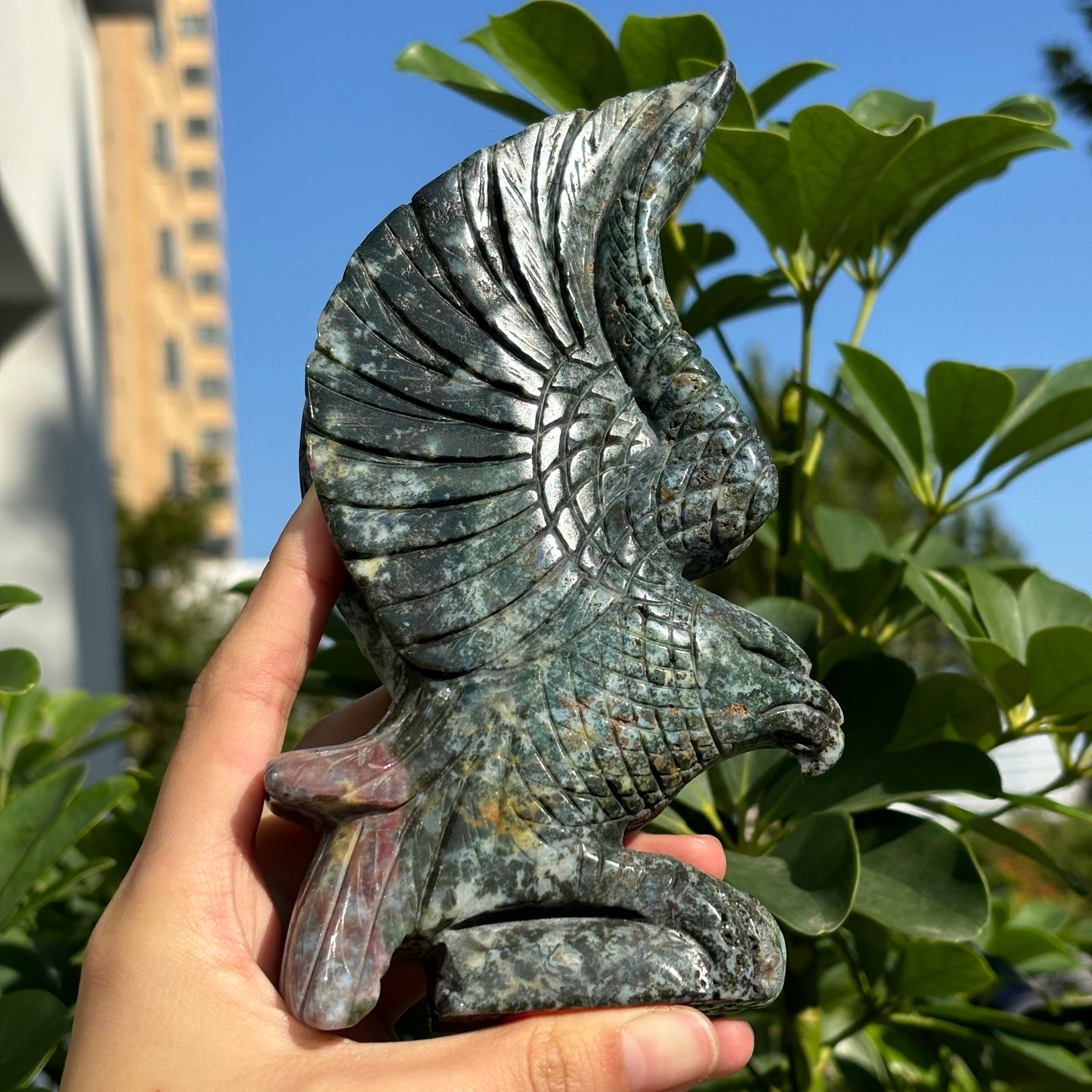 Hand-Carved Crystal Carving,Best Gift ,Dragon,home decor ,peacock,Egle,Bear...