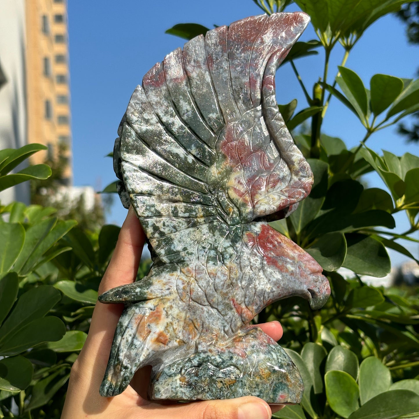 Hand-Carved Crystal Carving,Best Gift ,Dragon,home decor ,peacock,Egle,Bear...