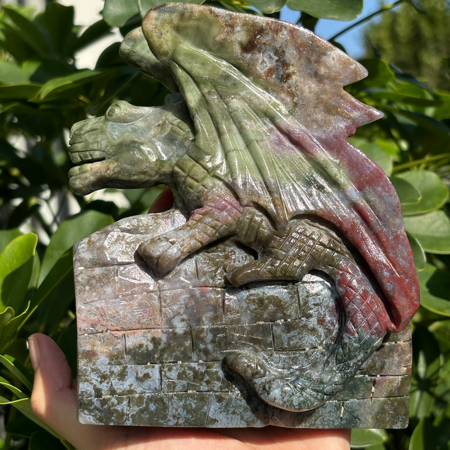 Hand-Carved Crystal Carving,Best Gift ,Dragon,home decor ,peacock,Egle,Bear...