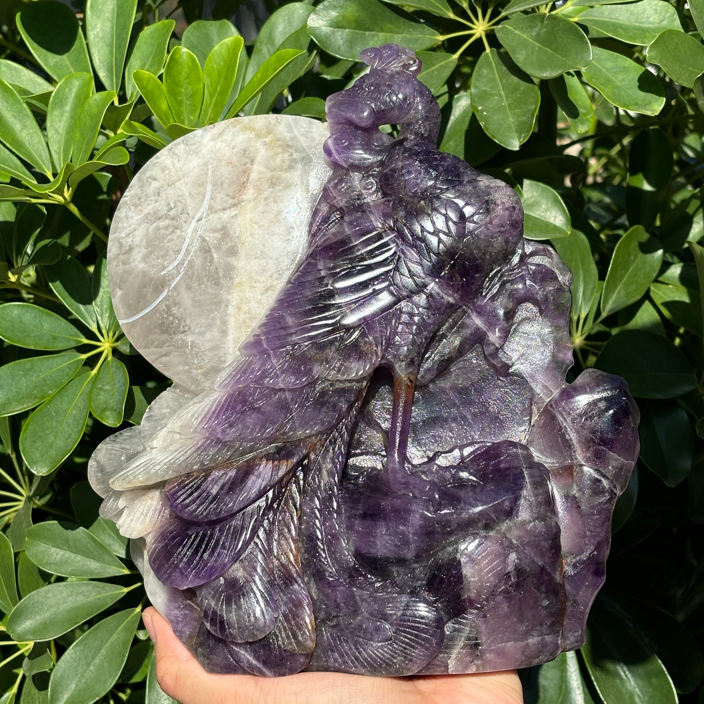 Hand-Carved Crystal Carving,Best Gift ,Dragon,home decor ,peacock,Egle,Bear...