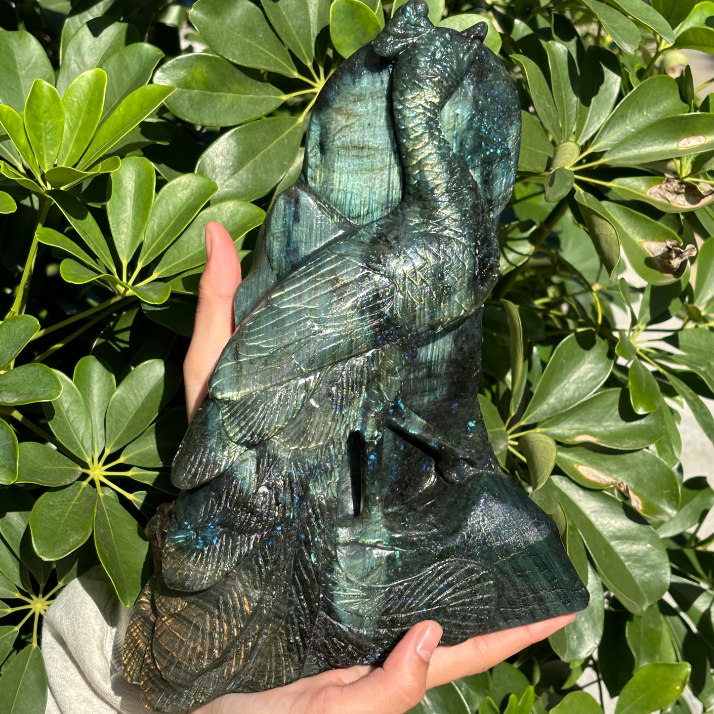 Hand-Carved Crystal Carving,Best Gift ,Dragon,home decor ,peacock,Egle,Bear...