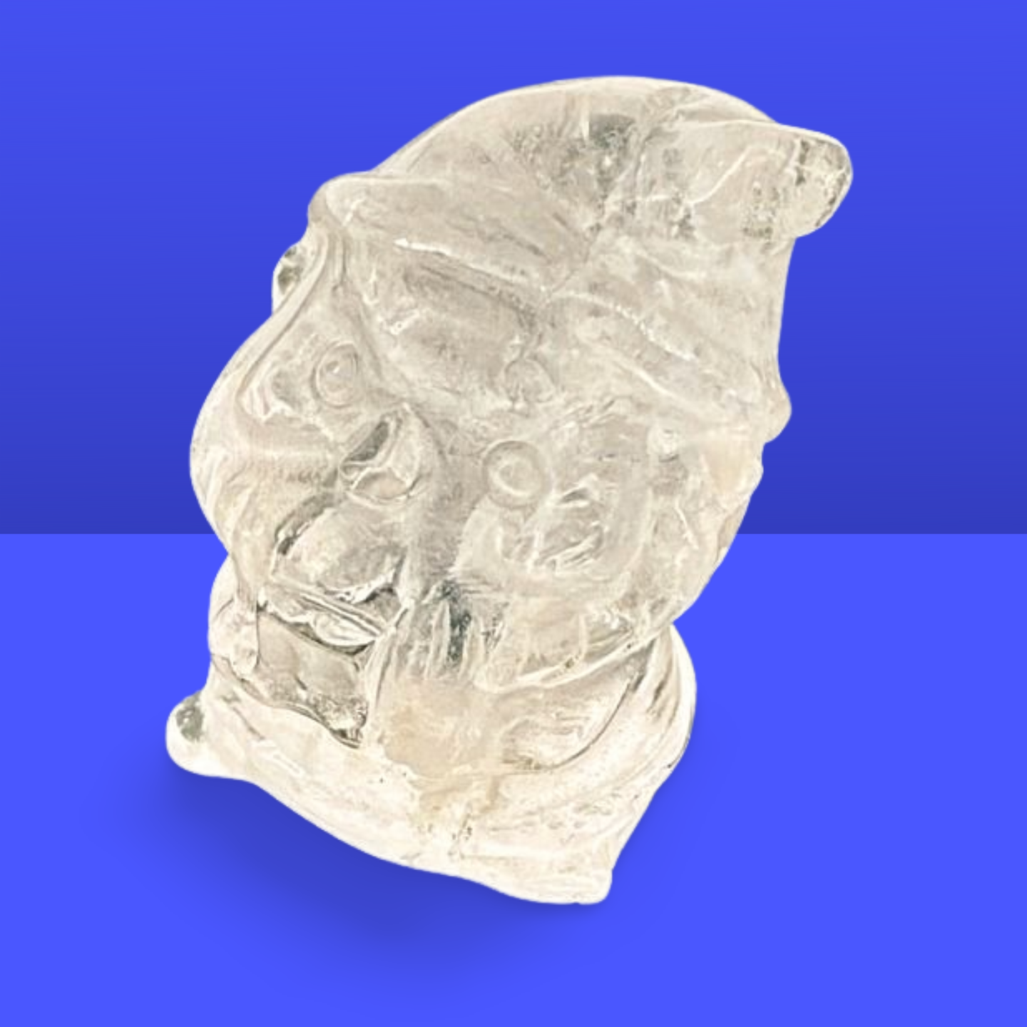 "3cm Mini Gemstone Santa Figurine | Festive Crystal Collectible with UV Reactive Effects"