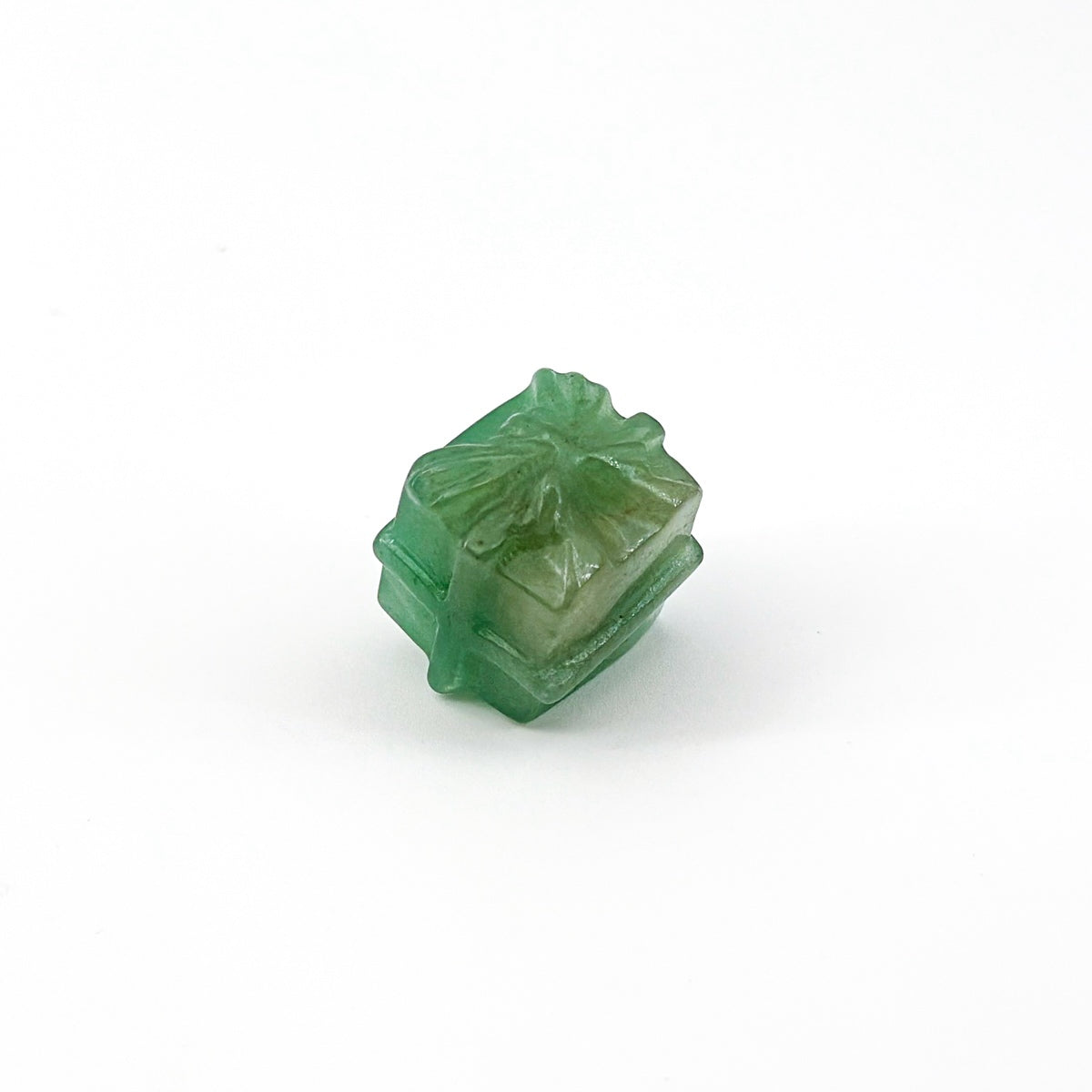 "Mini 2cm Crystal Gift Box Sculpture | Unique Gemstone Decor & Collectible"