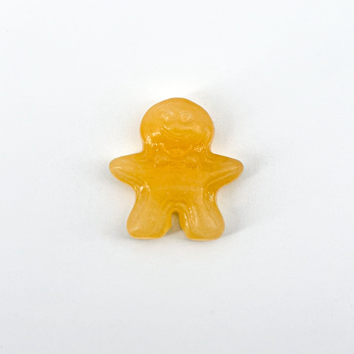 "Mini 3cm Natural Crystal Gingerbread Man Figurine | Unique Gemstone Ornament"