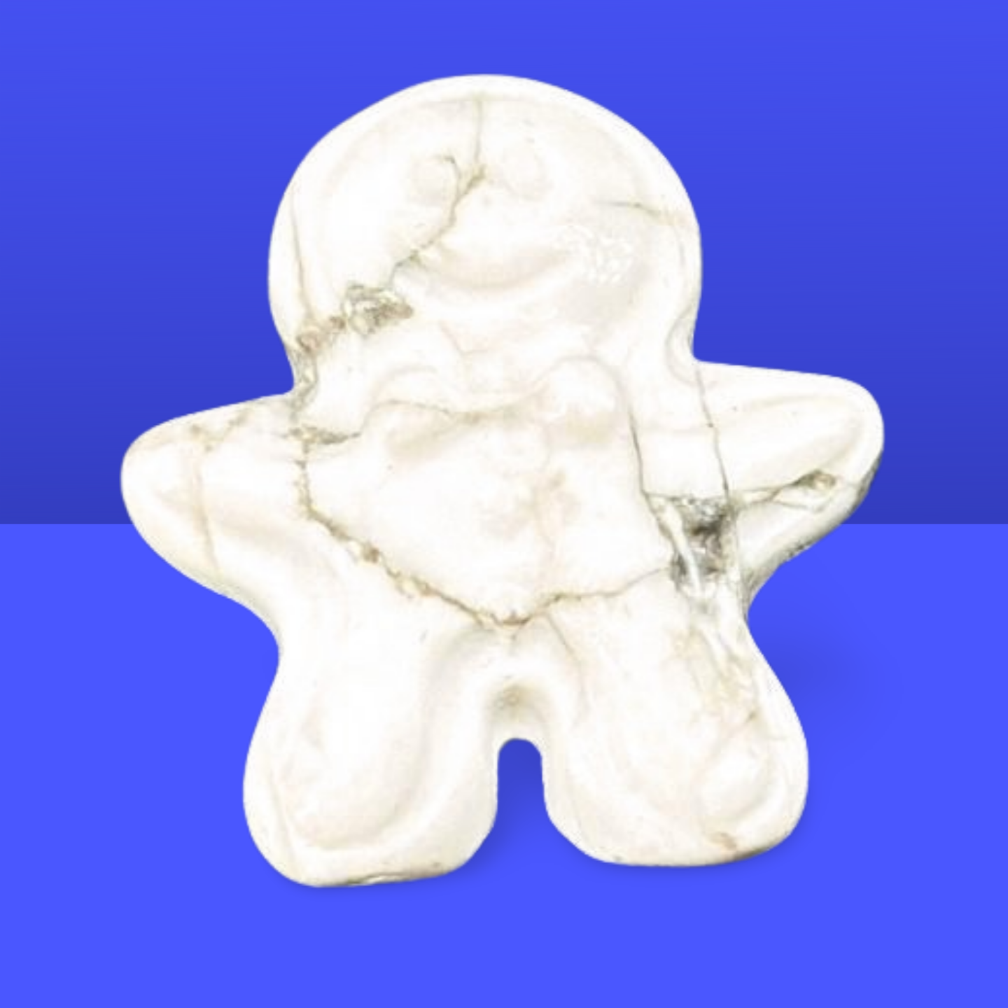 "Mini 3cm Natural Crystal Gingerbread Man Figurine | Unique Gemstone Ornament"