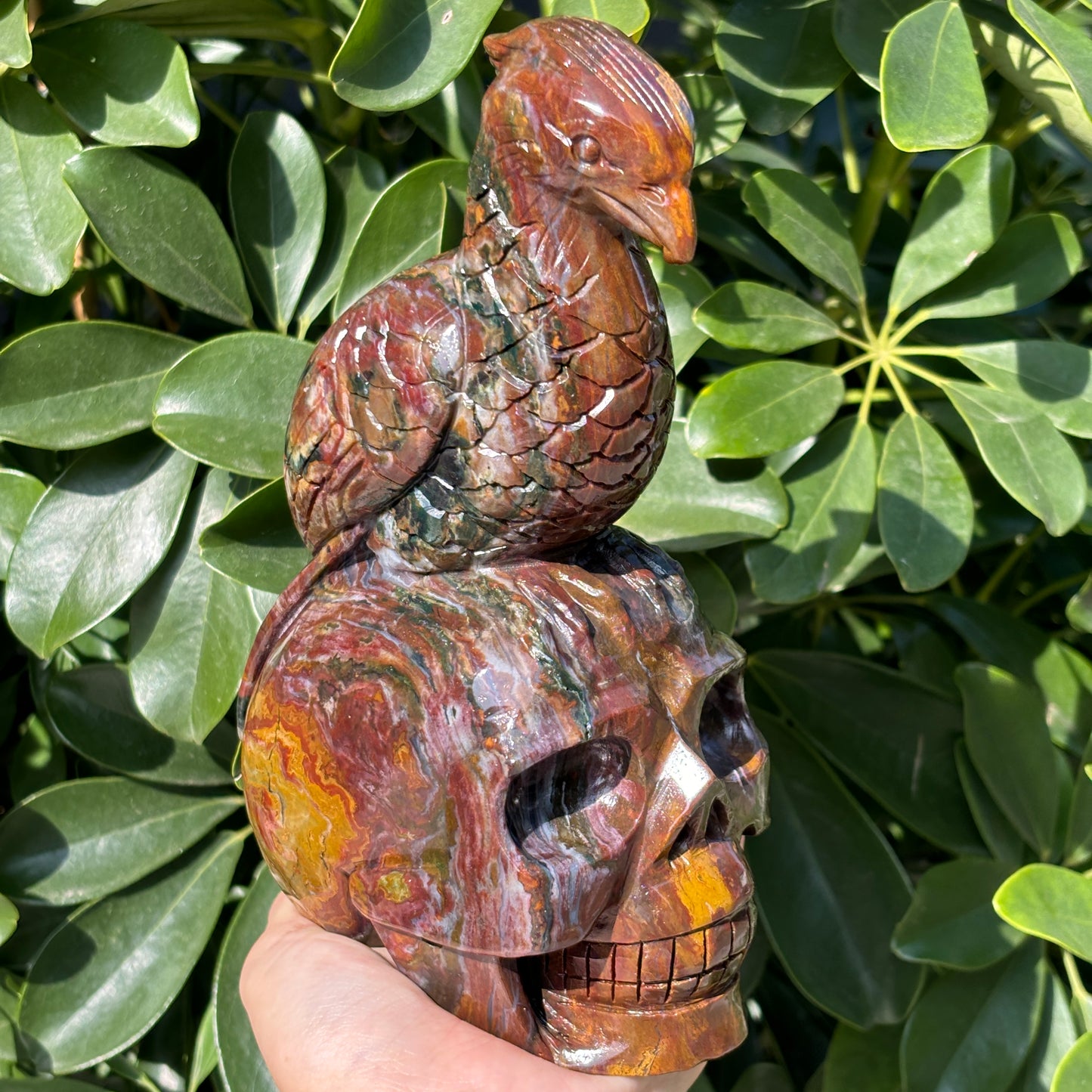 "Majestic Hand Carved Animal Crystal Statue - Natural Stone Sculpture"