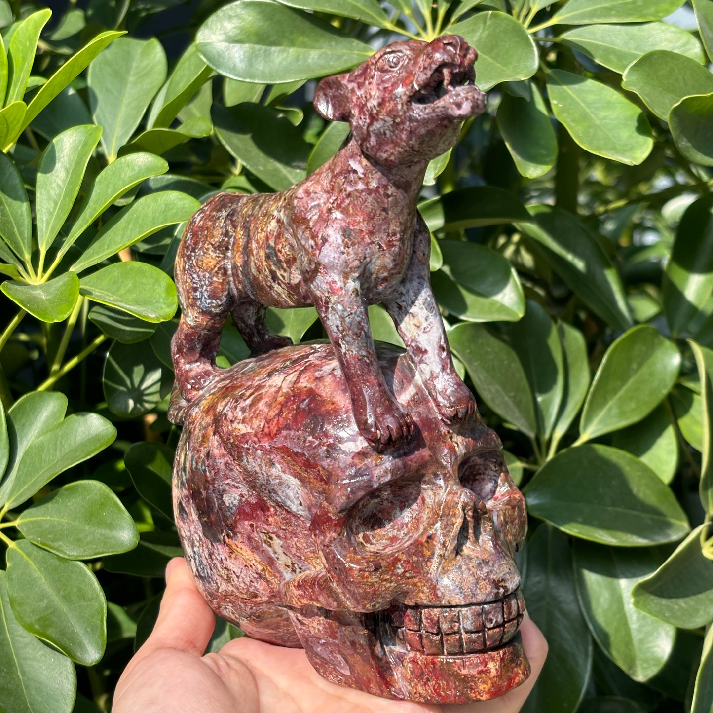 "Majestic Hand Carved Animal Crystal Statue - Natural Stone Sculpture"