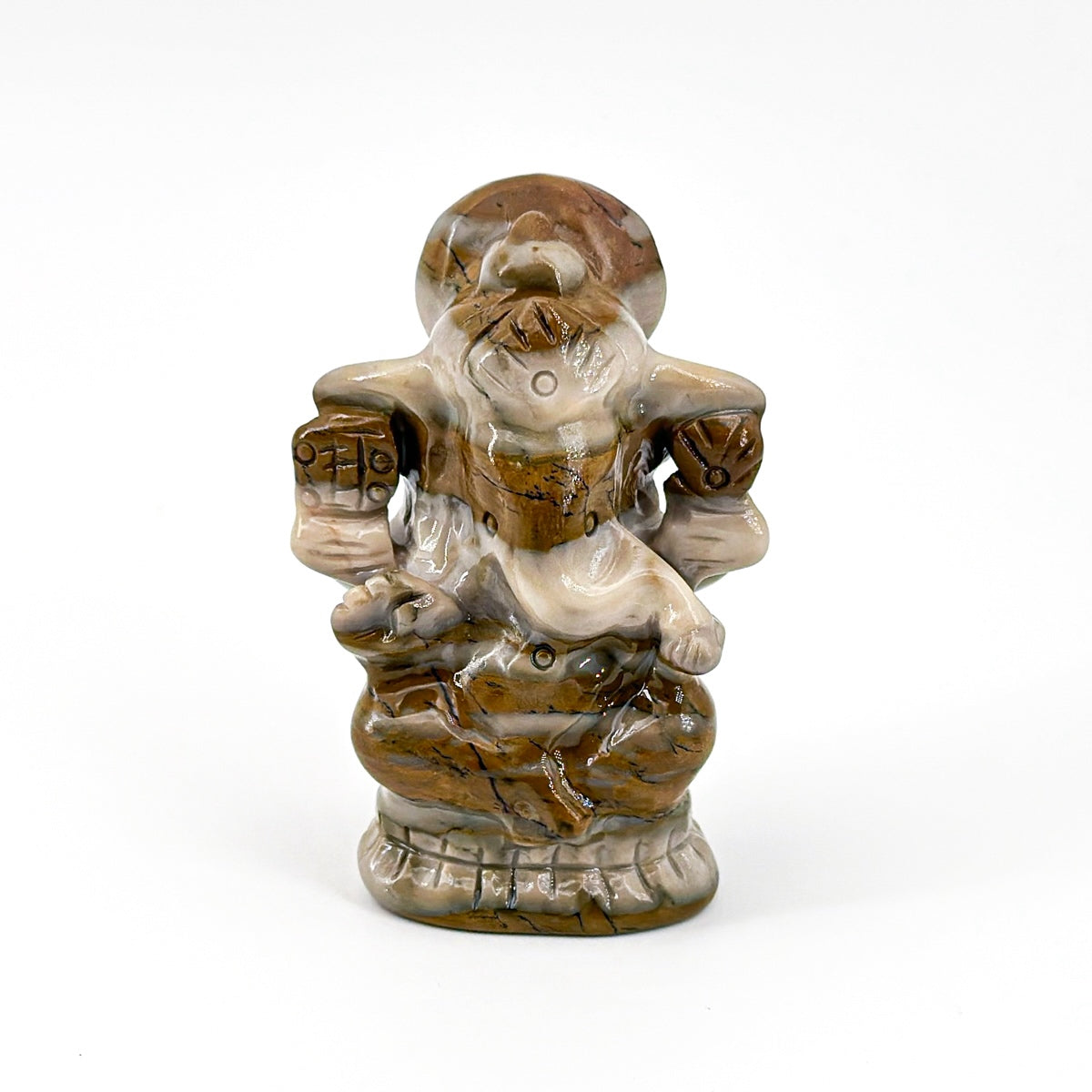 1 count "Handcrafted Ganesha Figurines Set (7-7.5 cm | 2.76-2.95 inches)" Gift Traditional Carved Decoration Lord Ornaments