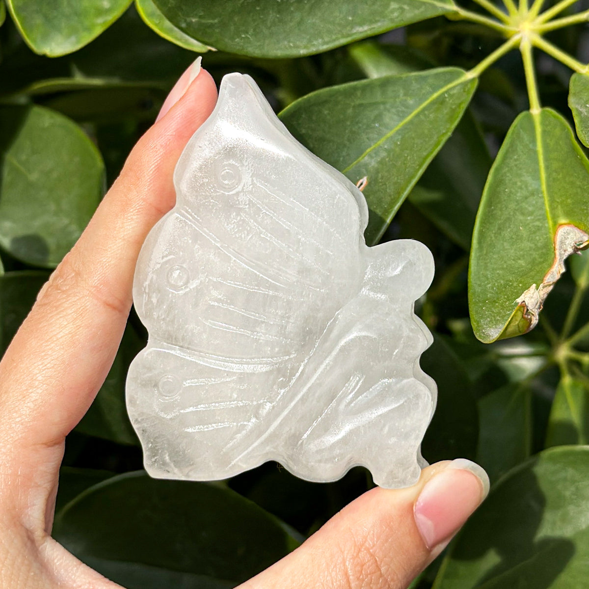 "Hand Carved Gemstone Fairy Statue - Unique Crystal Fairy Carving for Home or Gift, 7cm"