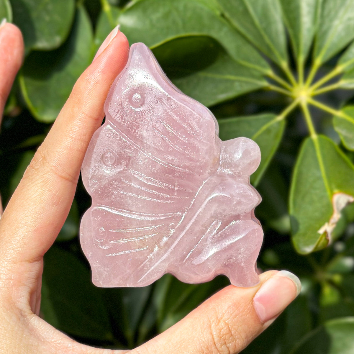 "Hand Carved Gemstone Fairy Statue - Unique Crystal Fairy Carving for Home or Gift, 7cm"