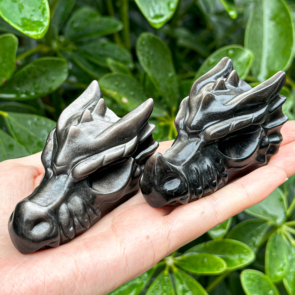 1 count  "Hand Carved Crystal Dragon Head Sculpture - Natural Stone Animal Statue, For Decoration, Symbol of Strength"