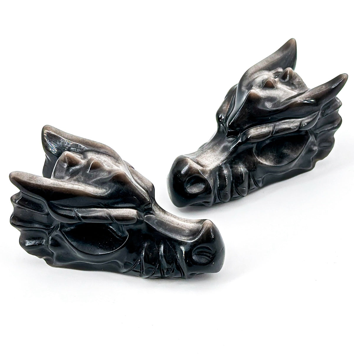 1 count  "Hand Carved Crystal Dragon Head Sculpture - Natural Stone Animal Statue, For Decoration, Symbol of Strength"