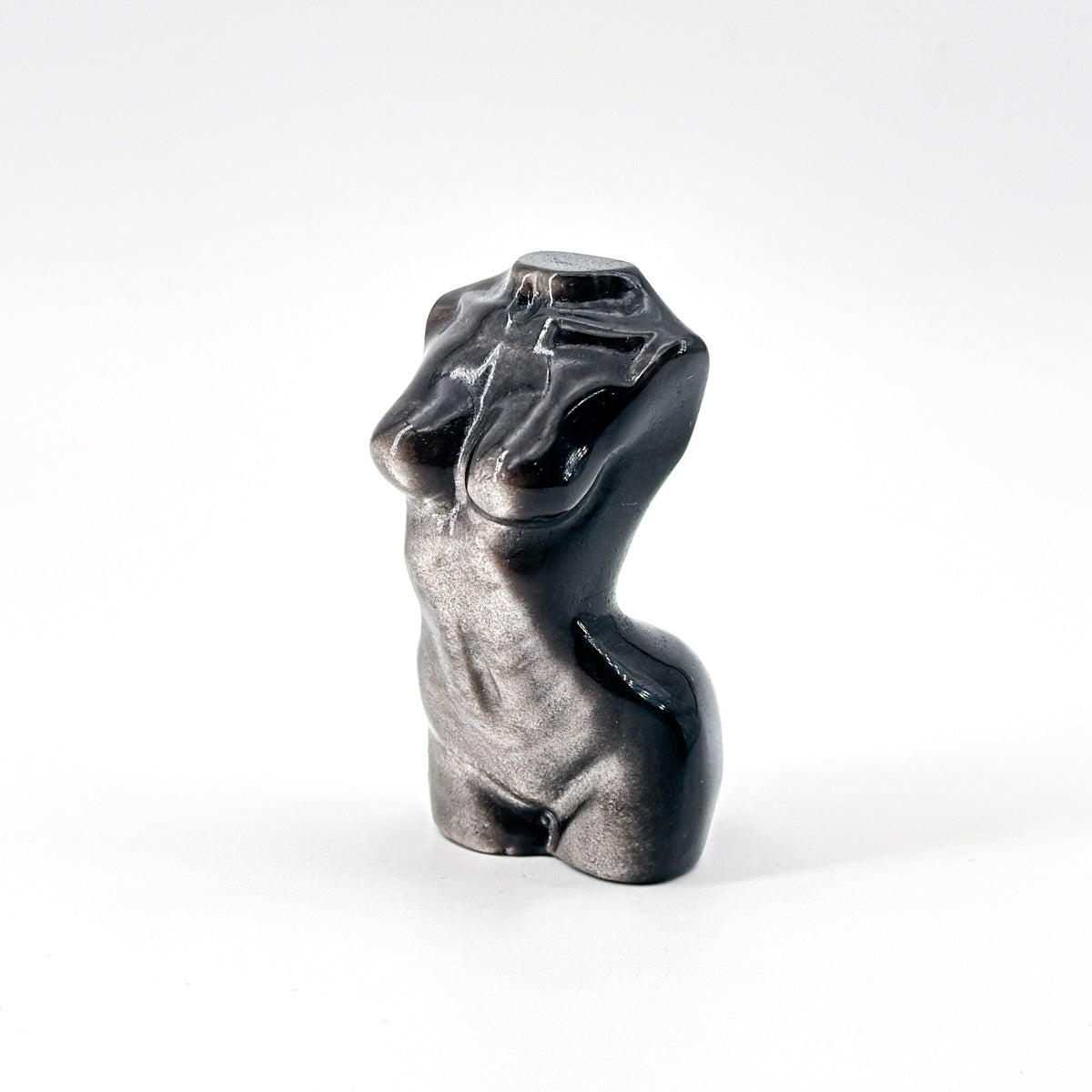 "Hand-Carved Gemstone Torso Sculptures - Male & Female Body Art Statues, 7.3-8cm Elegant Crystal Decor"