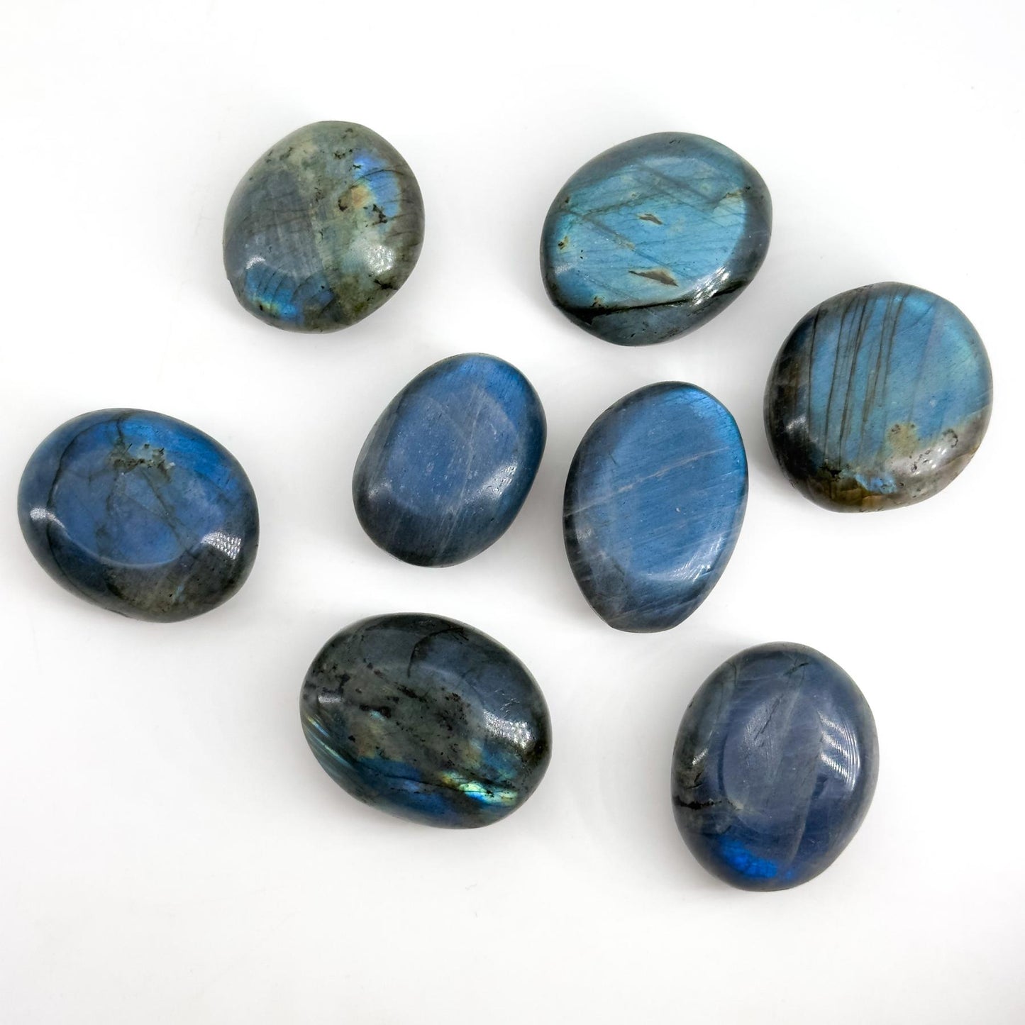 1 count Natural Labradorite Crystal palm Stone, Irregular Polished Crystal Gemstone, Balance Chakra Reiki Energy, Home & Office Decoration