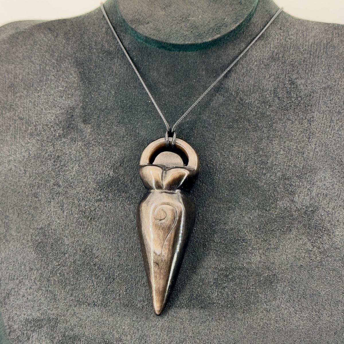 1 Count Natural Crystal Spring Nymph Goddess Carving Necklace, ideal choice for gifts, home decoration