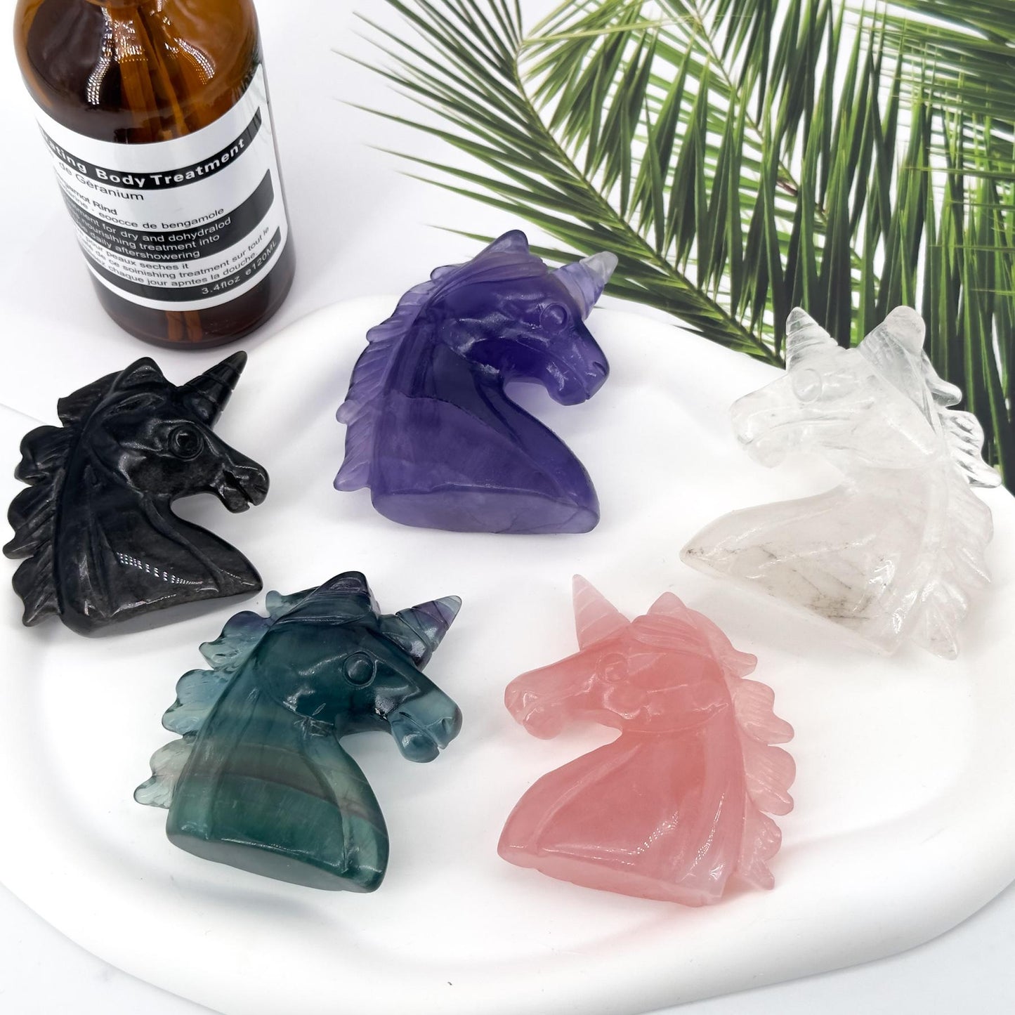 Unicorn Decoration natural Gemstone Carving , spiritual meditation table home decoration gift, cute ornaments