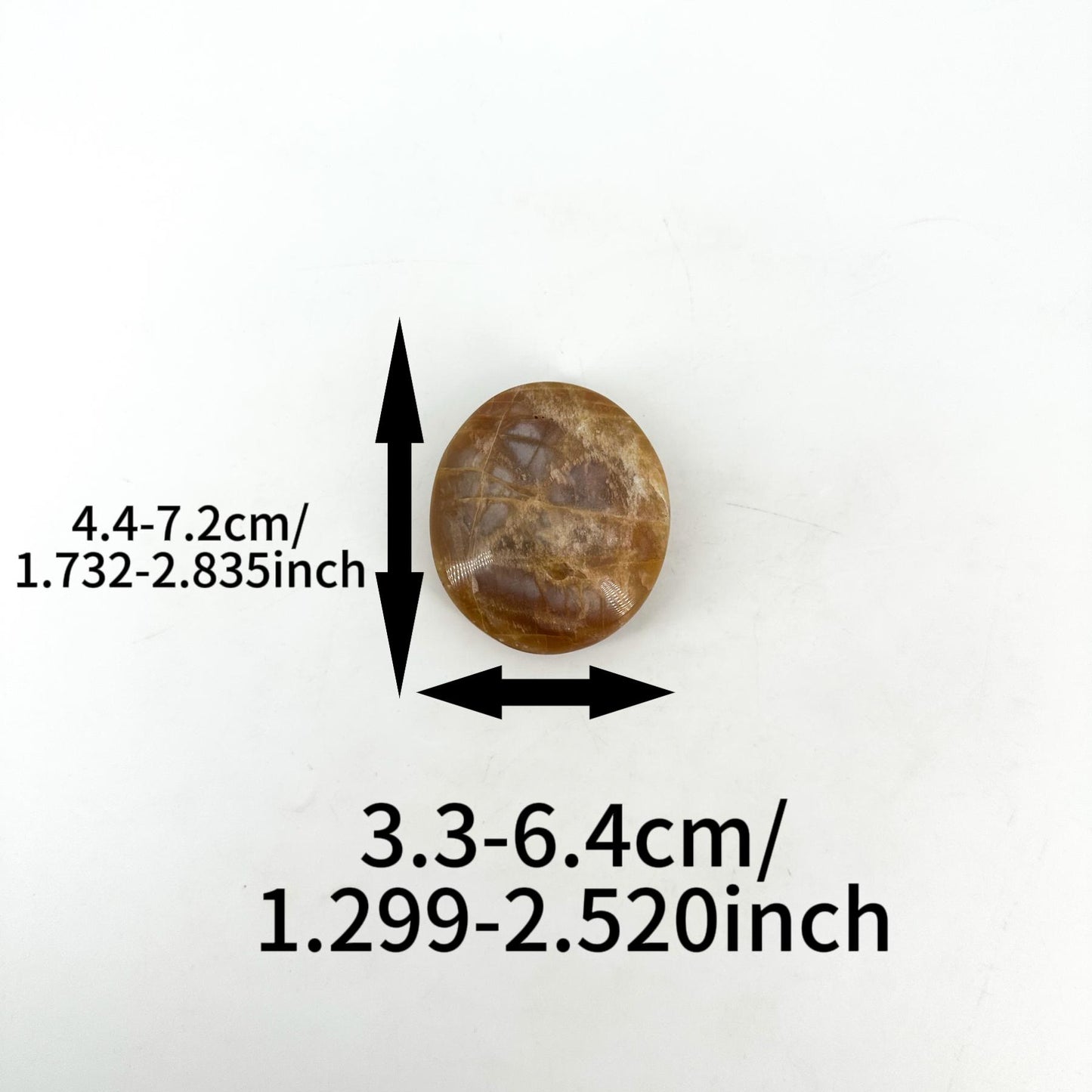 1 count Peach Moonstone Palm Pocket Stone, Special Gift For Women Lover, Home Decoration Chakra Balancing Reiki Crystal Jewelry Ornament