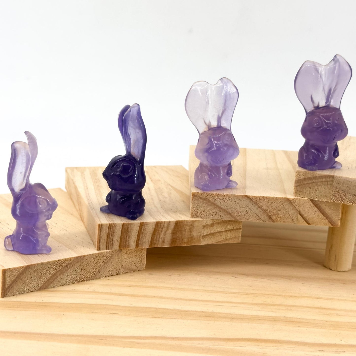 Fluorite Demon Rabbit Carving, natural stone gemstone, rabbit carving home decoration, holiday gift
