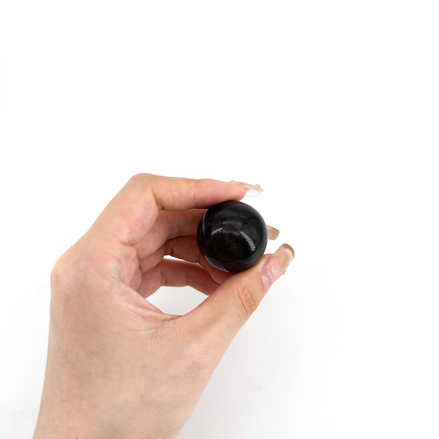 Natural Silver Obsidian Sphere Crystal, spirit repair, home decoration, crystal gift