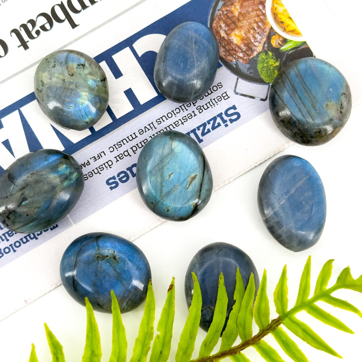 1 count Natural Labradorite Crystal palm Stone, Irregular Polished Crystal Gemstone, Balance Chakra Reiki Energy, Home & Office Decoration