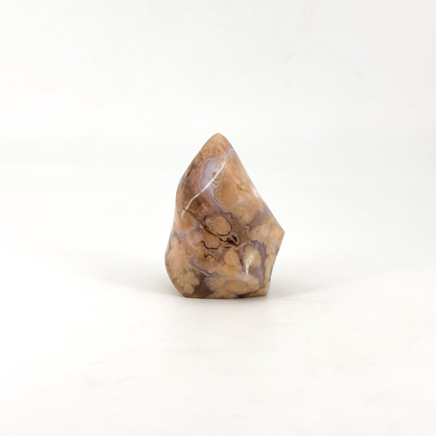 1 count Flower Agate Flame Cherry Blossom Agate Flame, Flame Shape , Crystal Chakra Stone