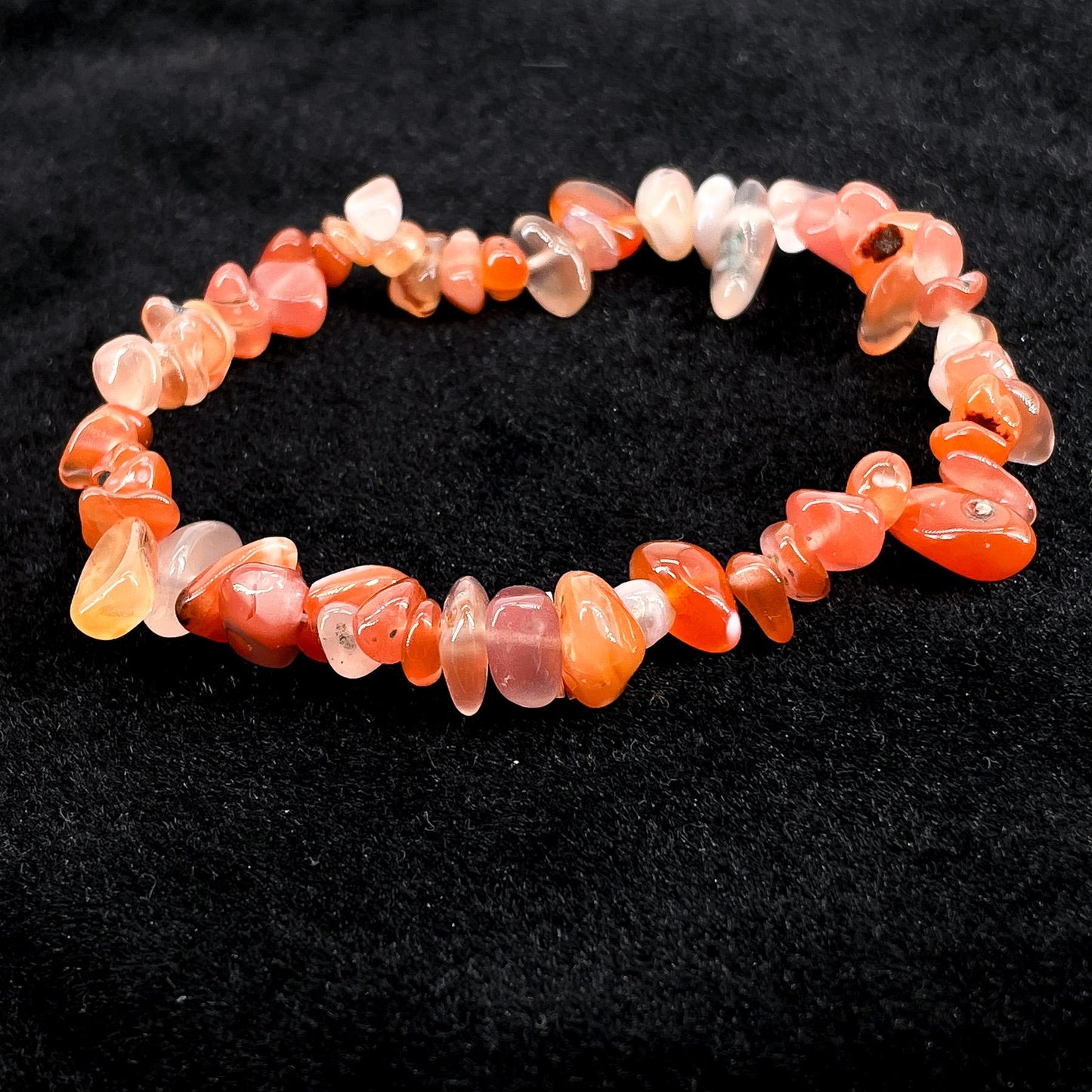 Natural Stone Bracelet, Mixed Chips Charm Jewelry, Black Garnet Colors Adjustable Wristbands