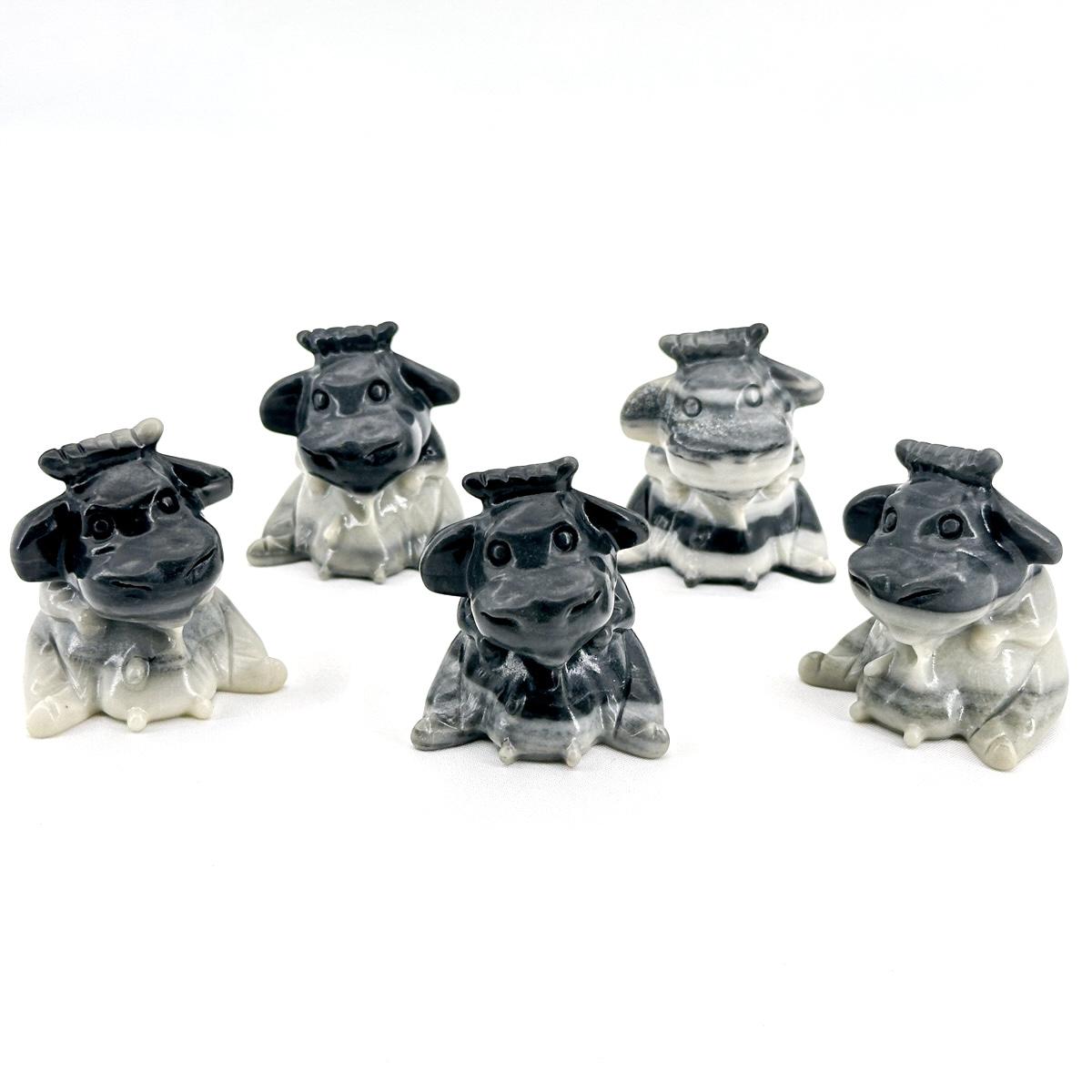 1 Count Crystal Baby Dairy Cow | TaiChi Stone | Unique Decor