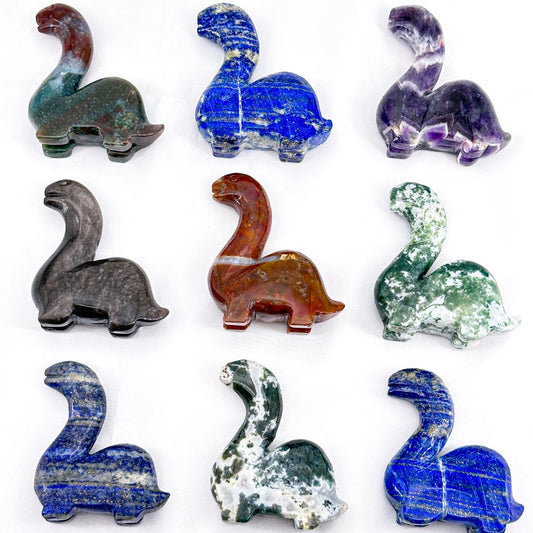Crystal Dinosaur Carvings | 1 Count | Unique Decorative Figurines