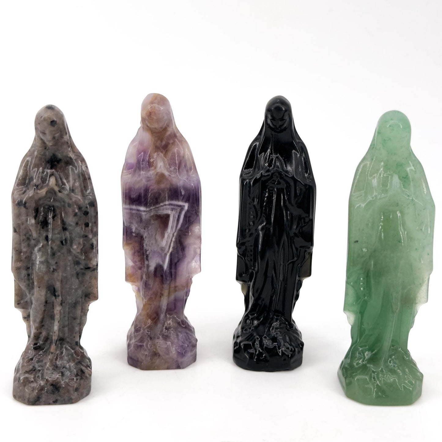 The Virgin Mary Crystal Carving, crystal healing ornament, home decoration collectible spiritual art, crystal gift