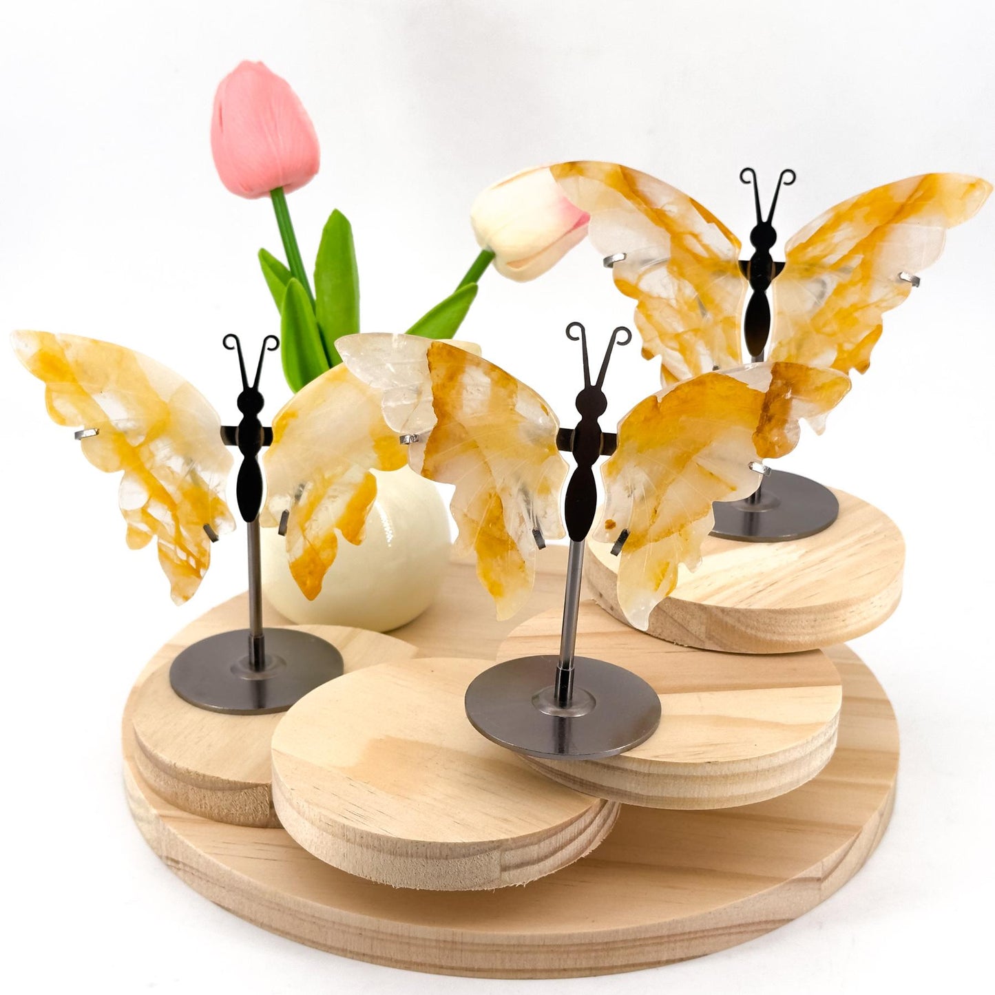 Elegant Natural Crystal Butterfly Wings,  Transform Your Home with Serene Light & Unique Elegance, Perfect Decor Gift