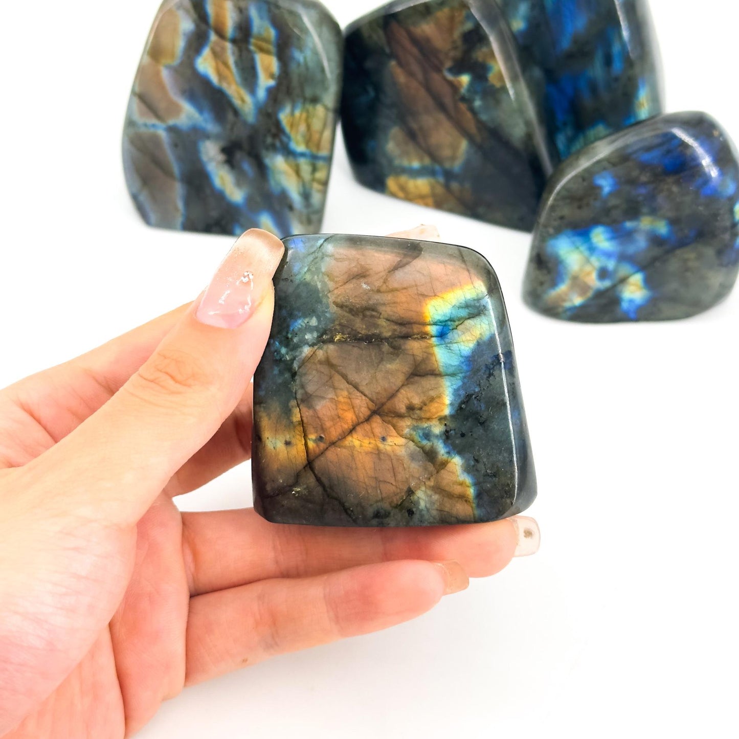 1 count Natural Labradorite Freeform Gemstone - Mineral Chakra Crystal, Home Decor
