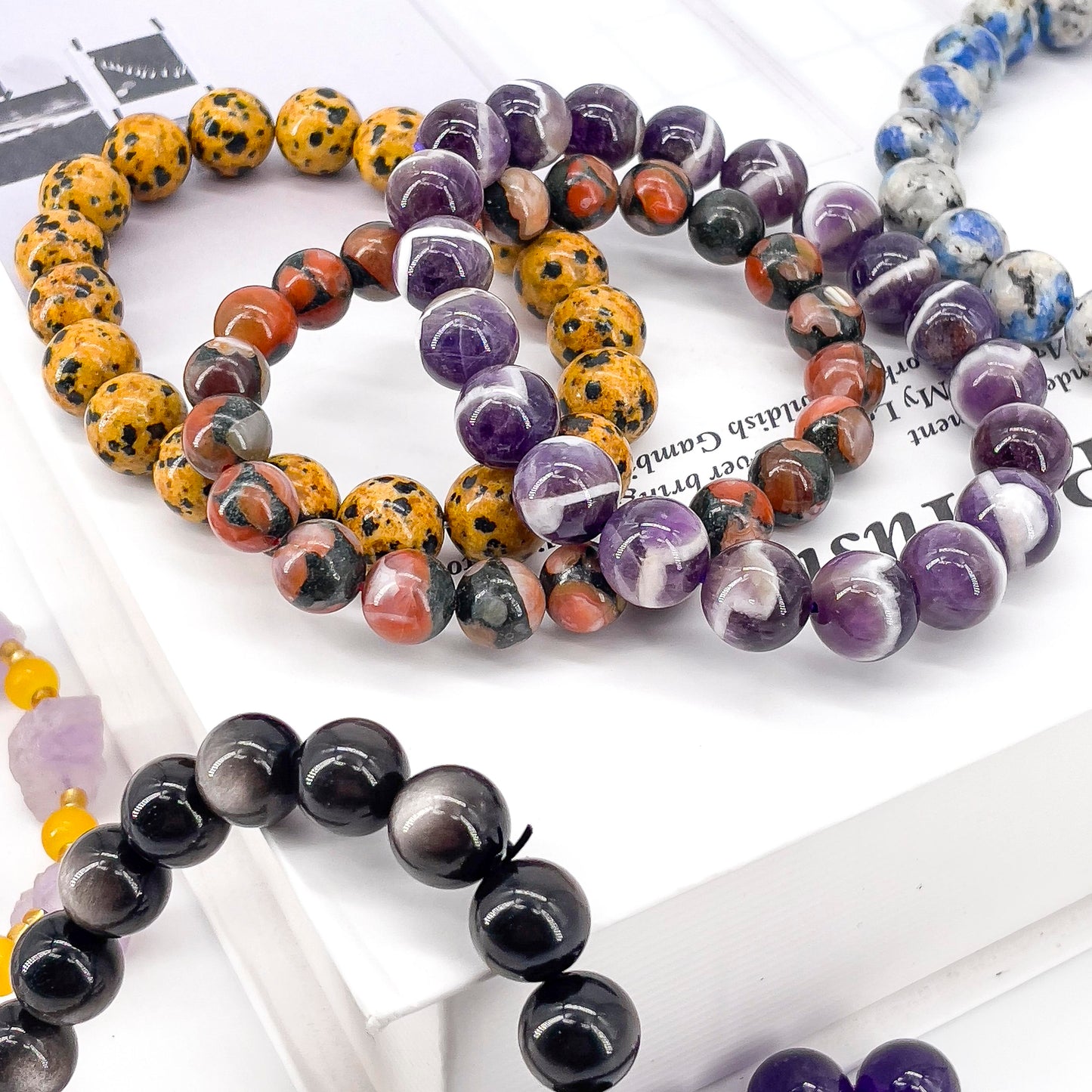 Natural Stone Bracelet,  creative crystal gift, stretch beaded bracelet, fashion light luxury jewelry
