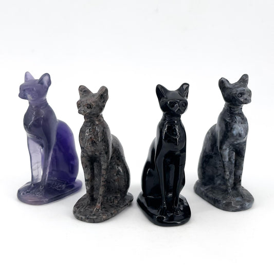The Best Egyptian Cat Crystal Carving, natural stone carving for home decoration, crystal ornament, creative gift