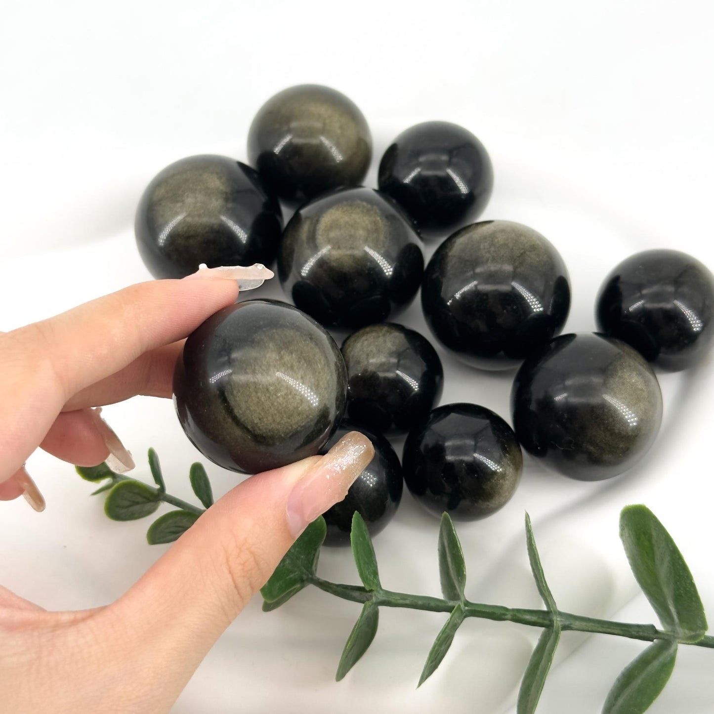 Natural Golden Obsidian Sphere Crystal, golden glitter crystal, home decoration, holiday gift