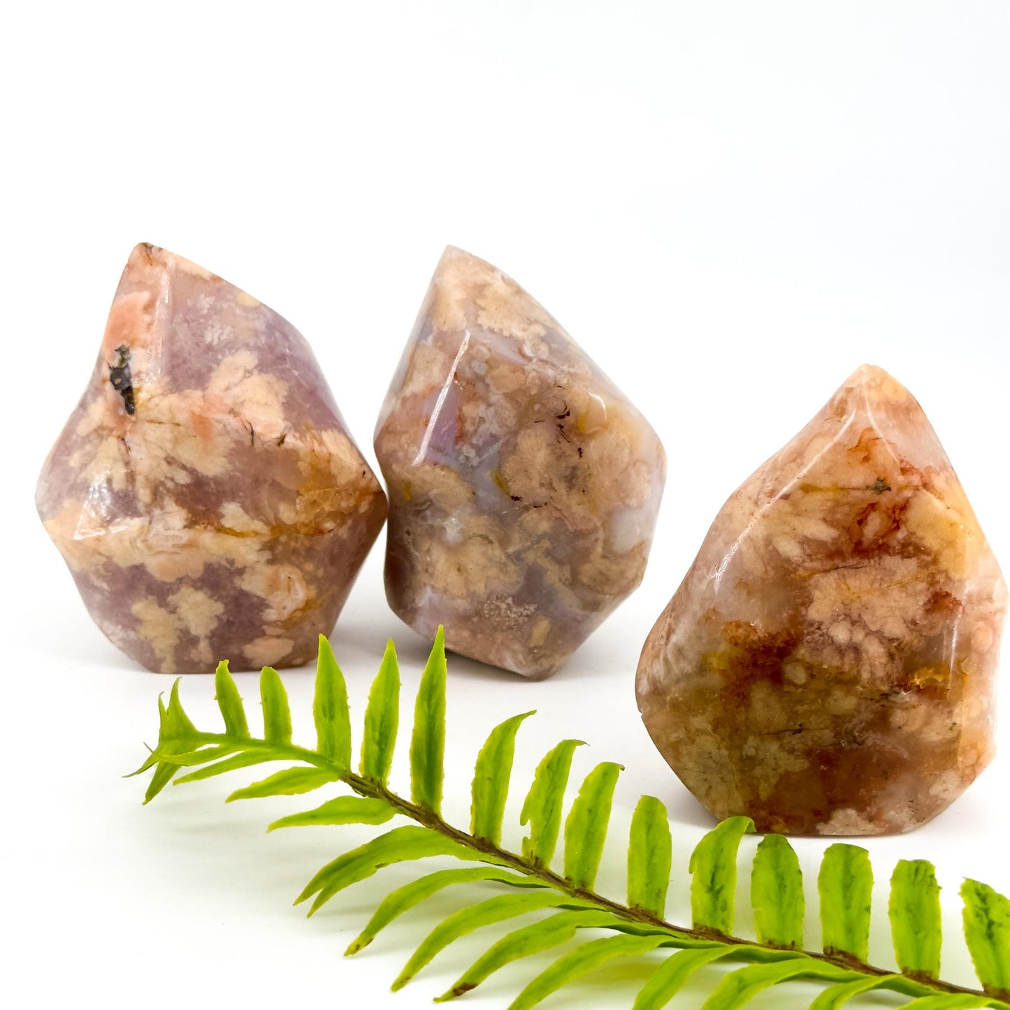 1 count Flower Agate Flame Cherry Blossom Agate Flame, Flame Shape , Crystal Chakra Stone