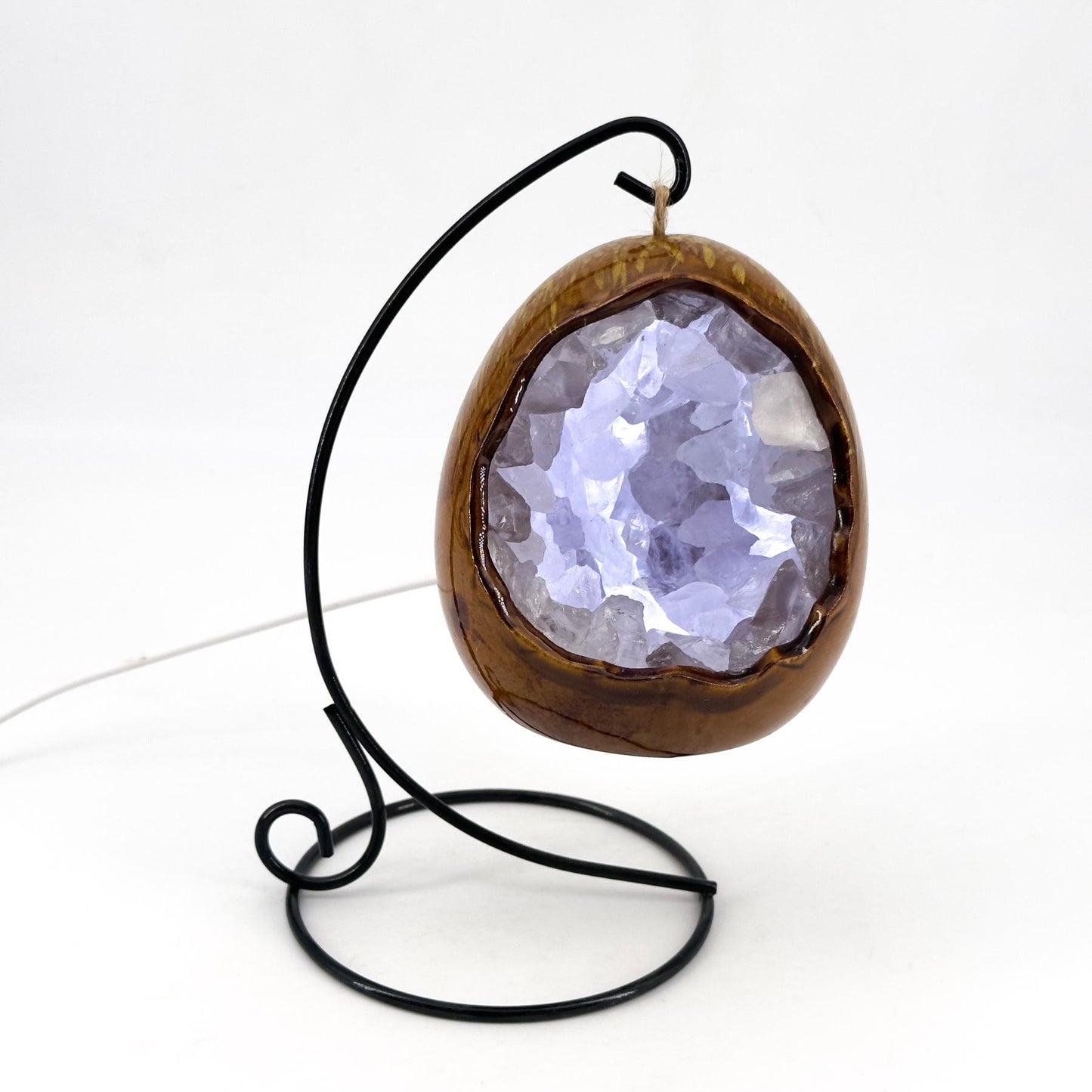 Crystal Dragon Egg Night Light ,USB Bedside Lamp,nergy Crystal Clusters Stone Lamp
