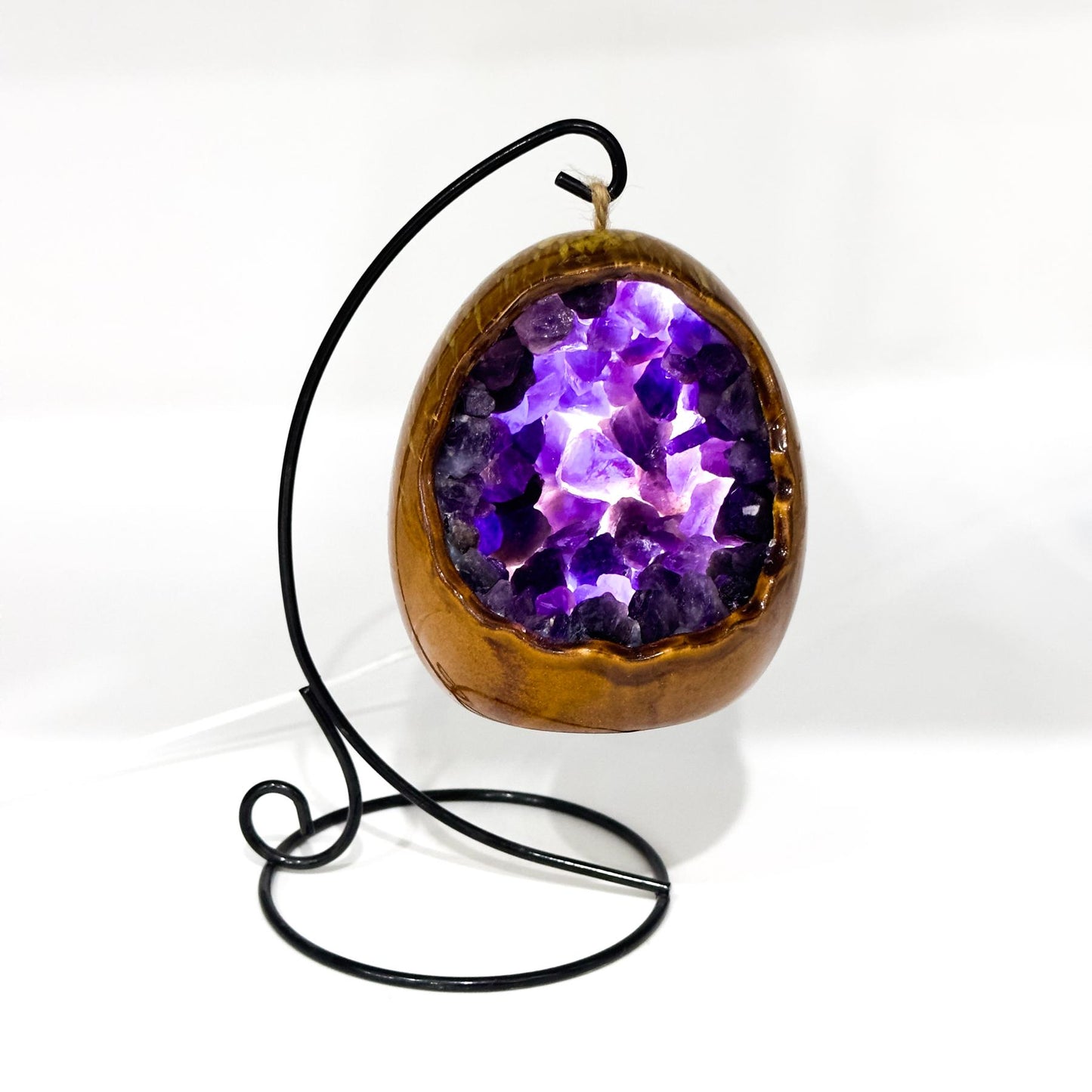 Crystal Dragon Egg Night Light ,USB Bedside Lamp,nergy Crystal Clusters Stone Lamp