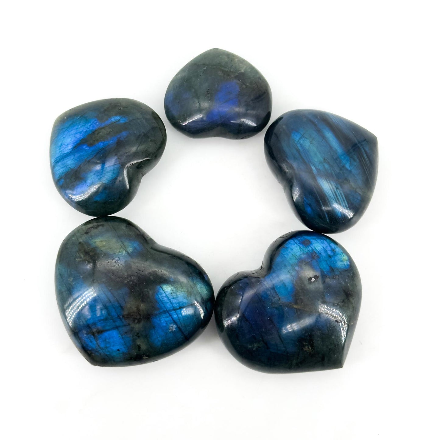 1 count Labradorite Crystal Heart，Natural Flashy Labradorite Cabochon Heart Shape Labradorite