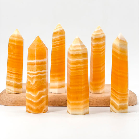 Yellow Calcite Tower, , Energy Crystal, For Home Decor, Office Bedroom House Decor