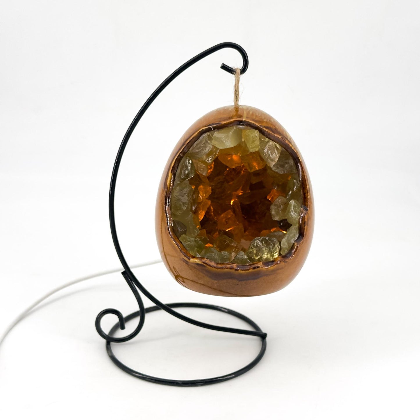 Crystal Dragon Egg Night Light ,USB Bedside Lamp,nergy Crystal Clusters Stone Lamp
