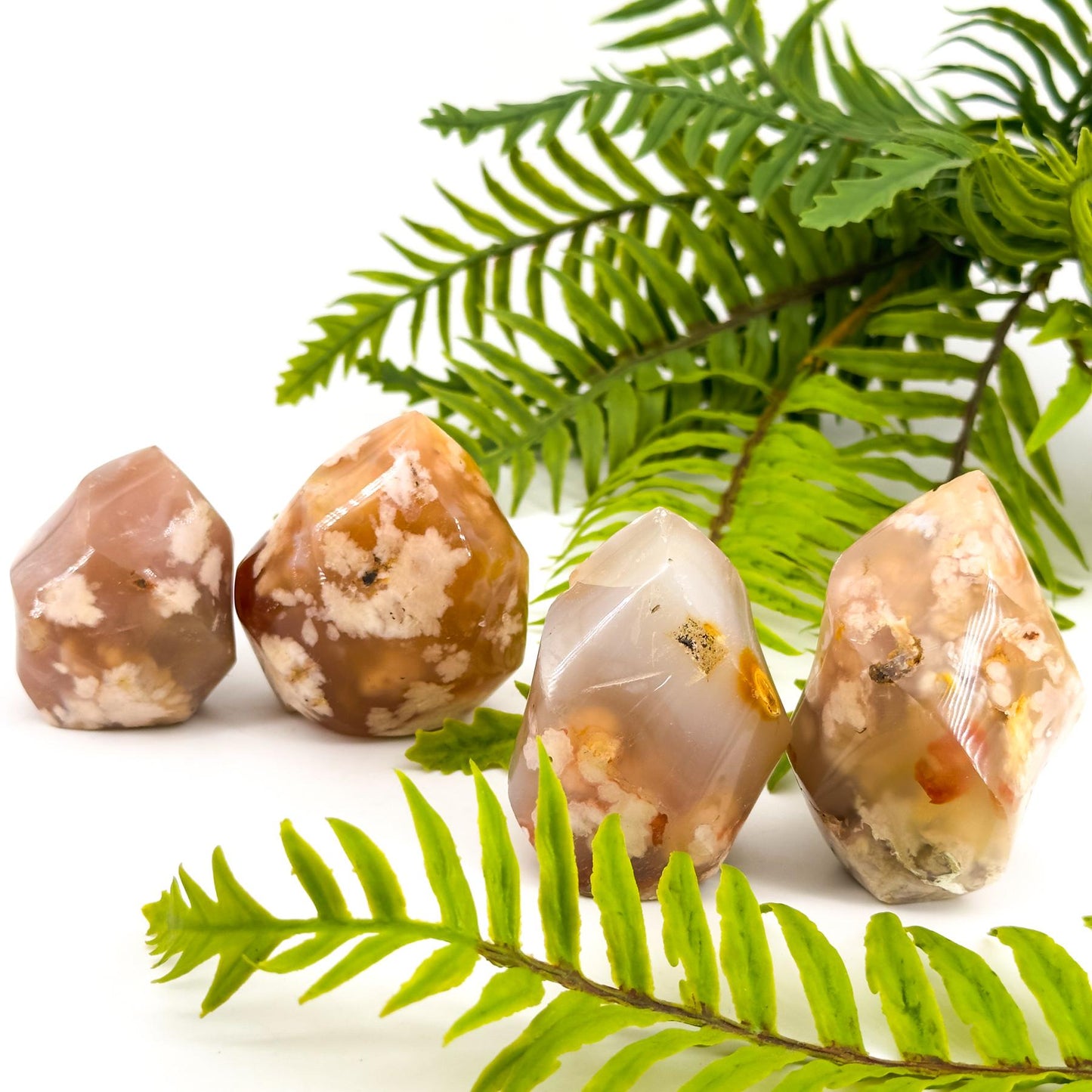 1 count Flower Agate Flame Cherry Blossom Agate Flame, Flame Shape , Crystal Chakra Stone