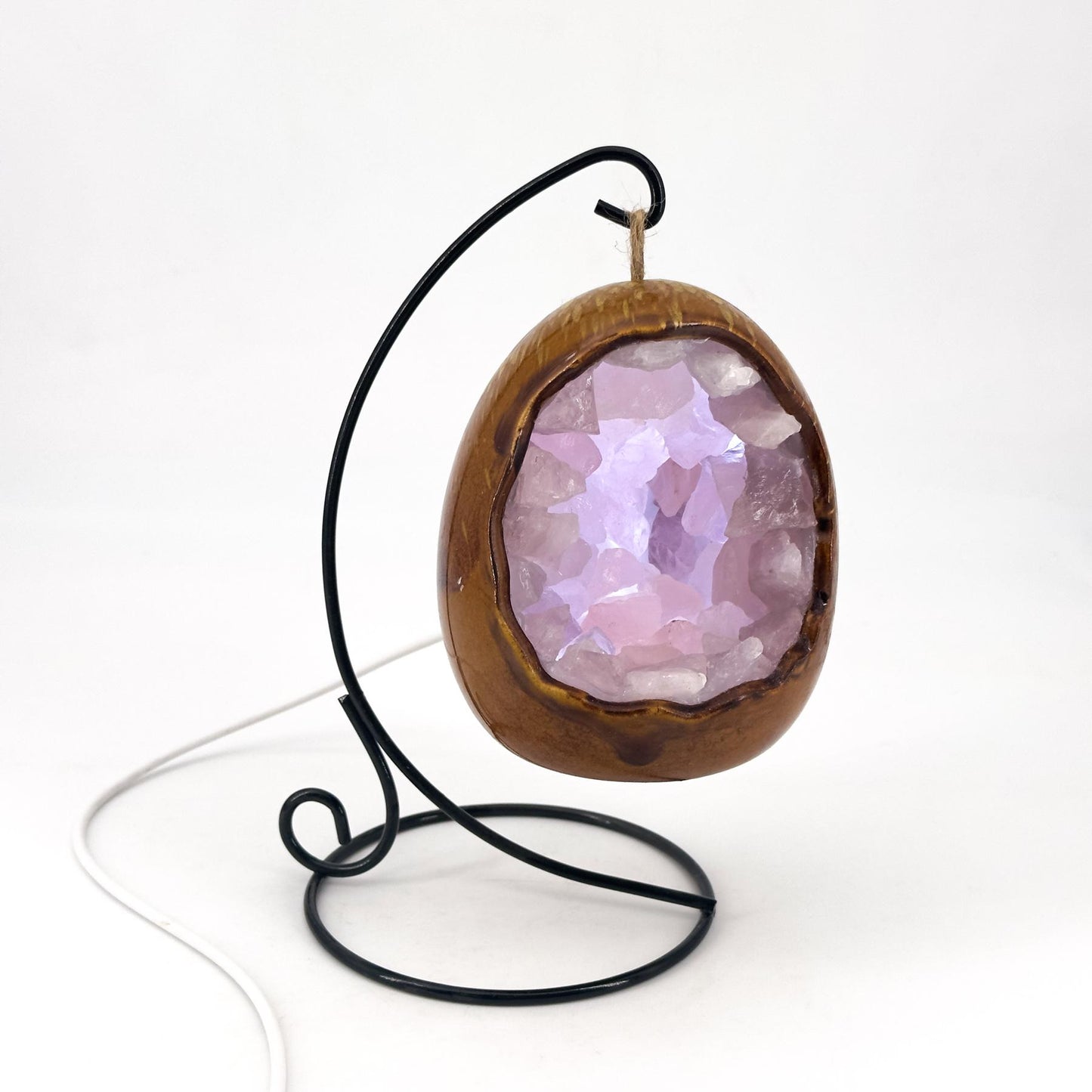 Crystal Dragon Egg Night Light ,USB Bedside Lamp,nergy Crystal Clusters Stone Lamp