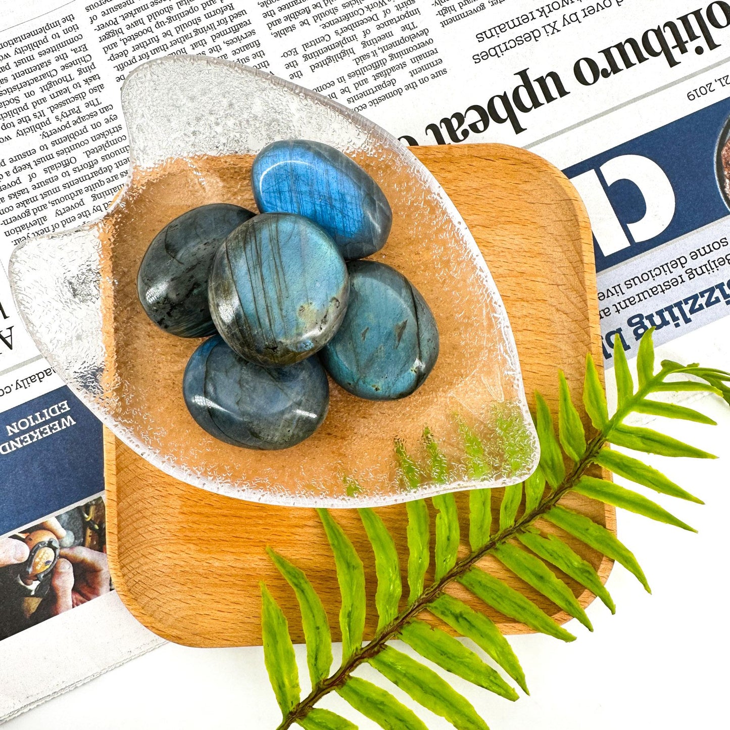 1 count Natural Labradorite Crystal palm Stone, Irregular Polished Crystal Gemstone, Balance Chakra Reiki Energy, Home & Office Decoration