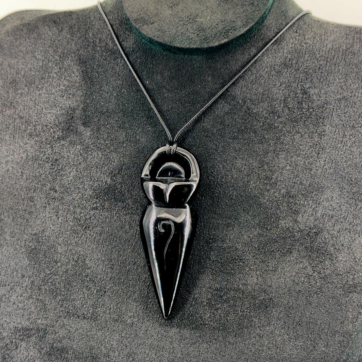 1 Count Natural Crystal Spring Nymph Goddess Carving Necklace, ideal choice for gifts, home decoration