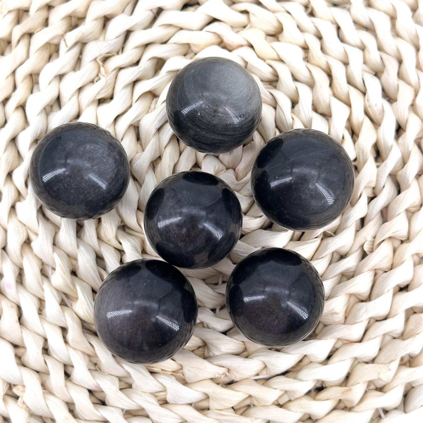 Natural Silver Obsidian Sphere Crystal, spirit repair, home decoration, crystal gift