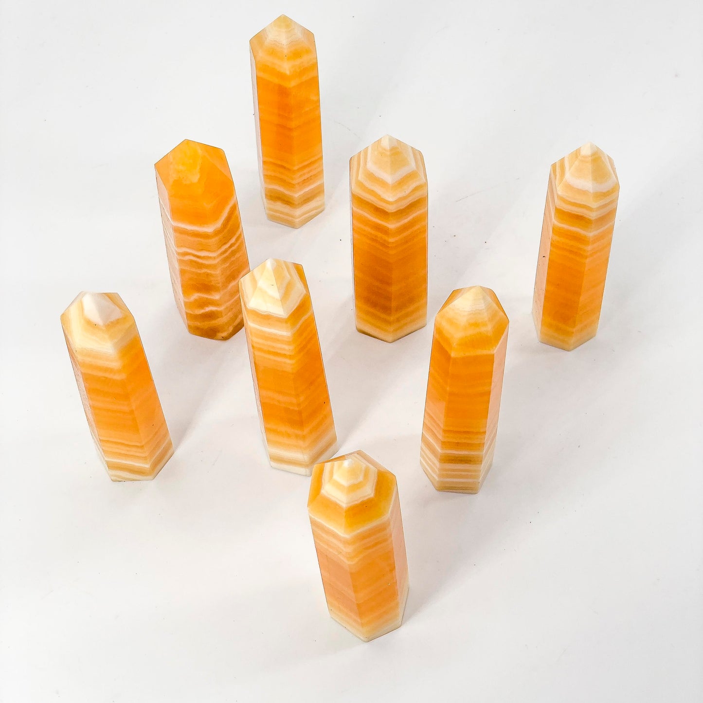 Yellow Calcite Tower, , Energy Crystal, For Home Decor, Office Bedroom House Decor