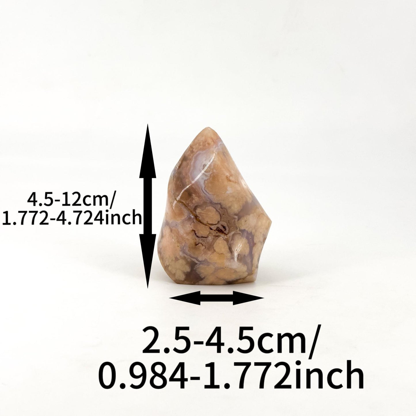 1 count Flower Agate Flame Cherry Blossom Agate Flame, Flame Shape , Crystal Chakra Stone