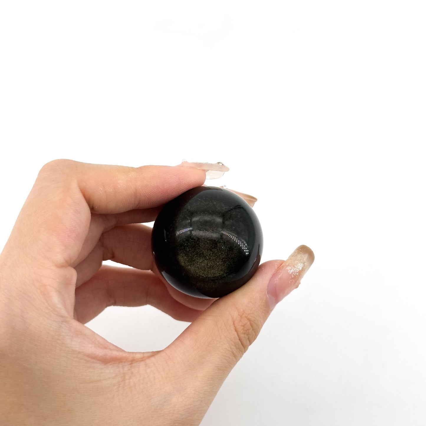 Natural Golden Obsidian Sphere Crystal, golden glitter crystal, home decoration, holiday gift