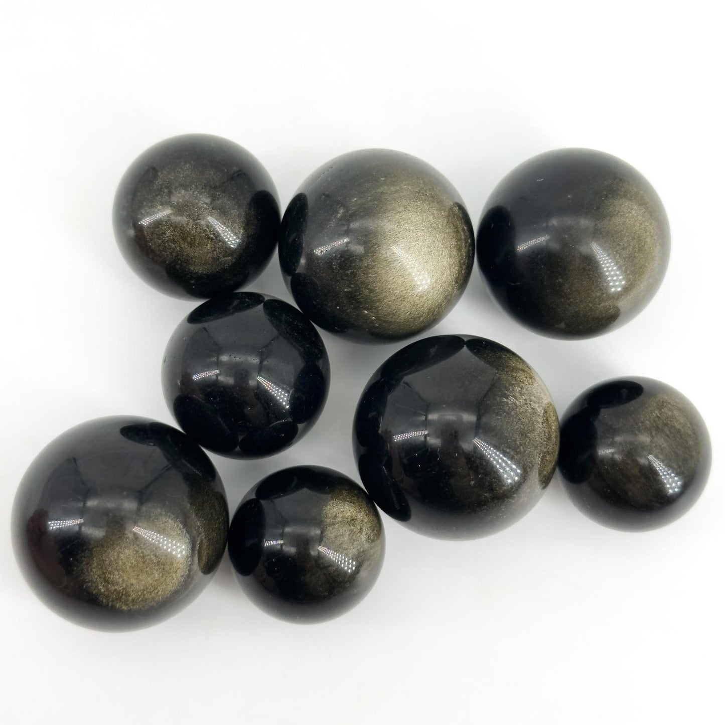 Natural Golden Obsidian Sphere Crystal, golden glitter crystal, home decoration, holiday gift