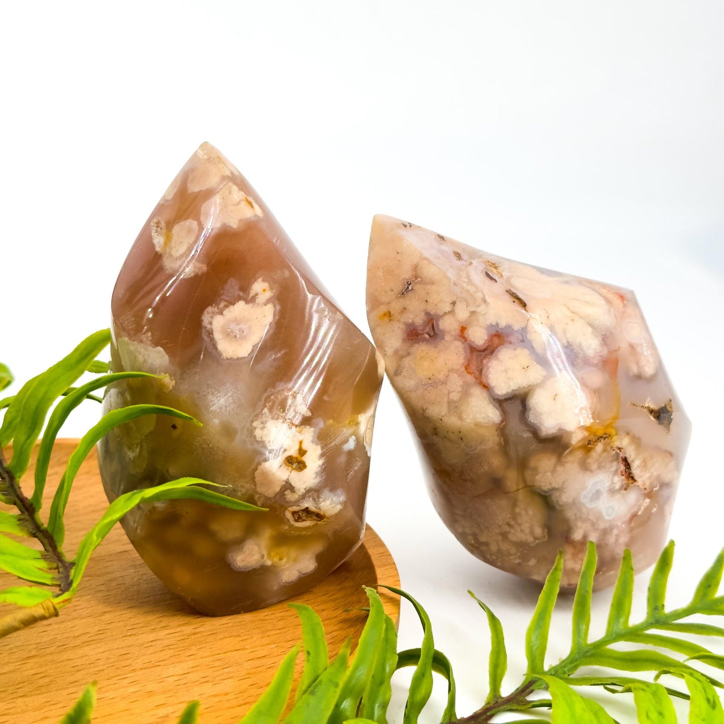 1 count Flower Agate Flame Cherry Blossom Agate Flame, Flame Shape , Crystal Chakra Stone